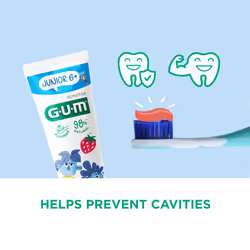 Junior Toothpaste | Specially Designed for New Permanent Teeth | Children Aged 6+ | Strawberry Flavour | 50ml | 2 x 50ml (with 1 Bonus Sample)