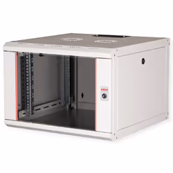 ROLINE 19-inch wall housing Pro 7 U, 600x600 WxD grey, Wall mounted rack, 7U, Key lock, Rack rails, 18 kg, Grey