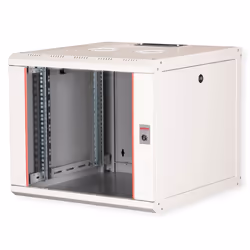ROLINE 19-inch wall housing Pro 9 U, 600x600 WxD grey, Wall mounted rack, 9U, Key lock, Rack rails, 12.2 kg, Grey
