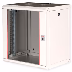 ROLINE 19-inch wall-mounted housing Pro 12 U, 600x450 WxD grey, Wall mounted rack, 12U, Key lock, Rack rails, 22.5 kg, Grey
