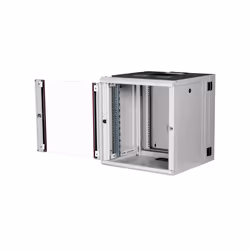 ROLINE 19-inch wall-mounted housing Pro 12 U, 600x600 WxD two-part swivelling grey