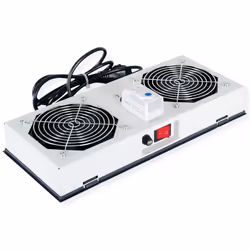 ROLINE Fan unit 2 fans, for 19-inch wall housing grey, Cooling fan, Grey, Steel, 2 fan(s), AC, Type F
