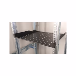 ROLINE 19-inch shelf 1 U 400 T, 15kg load capacity black