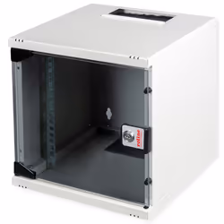 ROLINE 10-inch wall-mounted housing 6 U, 312x300 WxD grey, Wall mounted rack, 6U, 20 kg, Key lock, 5.4 kg, Grey