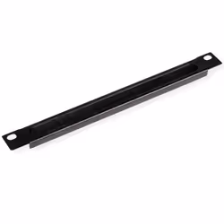 ROLINE 10-inch cable feed, with brush strip 0.5U black, Cable guide, Black, Steel, 0.5U, 25.4 cm (10"), 450 mm