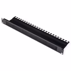 ROLINE 10-inch cable entry, with brush strip 1U black, Cable guide, Black, Steel, 1U, 25.4 cm (10"), 483 mm