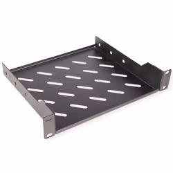 ROLINE 10-inch shelf 1 U, 200 T black, Shelf, Black, Steel, 1U, 25.4 cm (10"), 255 mm