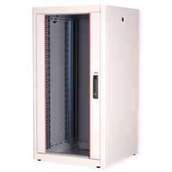ROLINE 19-inch network cabinet Basic 22 U, 600x600 WxD glass door grey, Freestanding rack, 22U, 600 kg, Rack rails, Adjustabl ...