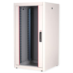 ROLINE 19-inch network cabinet Basic 22 U, 600x600 WxD glass door grey
