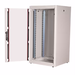 ROLINE 19-inch network cabinet Basic 22 U, 600x600 WxD glass door grey
