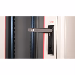 ROLINE 19-inch network cabinet Basic 22 U, 600x600 WxD glass door grey