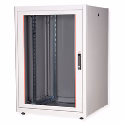 ROLINE 19-inch network cabinet Basic 22 U, 800x800 WxD glass door grey, Freestanding rack, 22U, 600 kg, Rack rails, Adjustabl ...