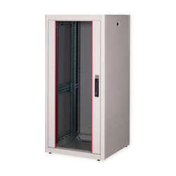 ROLINE 19-inch network cabinet Basic 26 U, 600x600 WxD glass door grey