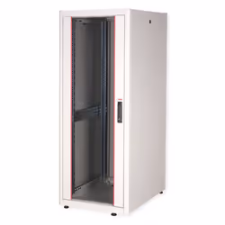 ROLINE 19-inch network cabinet Basic 32 U, 600x800 WxD glass door grey, Freestanding rack, 32U, 600 kg, Rack rails, Adjustabl ...