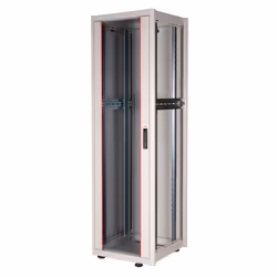 ROLINE 19-inch network cabinet Basic 42 U, 600x600 WxD glass door grey