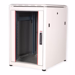 ROLINE 19-inch Network Cabinet Pro 16 U, 600x800 WxD glass door grey, Freestanding rack, 16U, 600 kg, Rack rails, Adjustable ...
