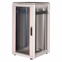 ROLINE 19-inch Network Cabinet Pro 22 U, 600x600 WxD glass door grey