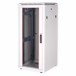 ROLINE 19-inch Network Cabinet Pro 26 U, 600x600 WxD glass door grey, Freestanding rack, 26U, 600 kg, Rack rails, Adjustable ...