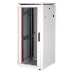 ROLINE 19-inch Network Cabinet Pro 26 U, 600x600 WxD glass door grey