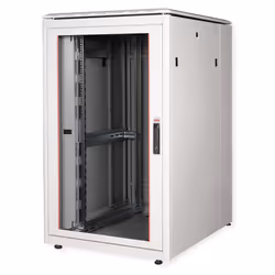 ROLINE 19-inch network cabinet Pro 26 U, 800x1000 WxD glass door grey, Freestanding rack, 26U, 600 kg, Rack rails, Adjustable ...