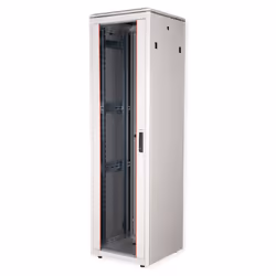 ROLINE 19-inch Network Cabinet Pro 42 U, 600x600 WxD glass door grey, Freestanding rack, 42U, 600 kg, Rack rails, Adjustable  ...