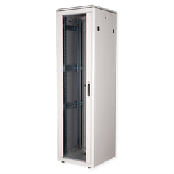 ROLINE 19-inch Network Cabinet Pro 42 U, 600x600 WxD glass door grey
