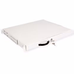 ROLINE 19-inch keyboard insert 1 U, 400 T lockable grey, Keyboard tray, Grey, Steel, 1U, 485 mm, 400 mm