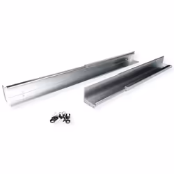 ROLINE Slide rail set variable depth, 500 to 750mm incl mounting material, Rack rail kit, Silver, Steel, 100 kg, 44 mm, 500 m ...