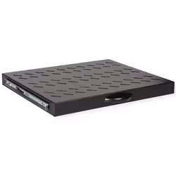 ROLINE 19-inch shelf 1 U, extendable 350 T 25 kg black, Rack shelf, Black, Steel, 25 kg, 1U, 485 mm