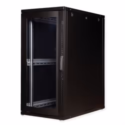 ROLINE 19-inch server rack Pro 26 U, 600x1000 WxD black Perspex, Freestanding rack, 26U, 1000 kg, Adjustable feet, 79 kg, Bla ...