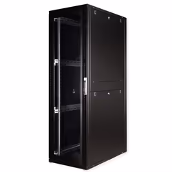 ROLINE 19-inch server rack Pro 42 U, 600x1000 WxD black Perspex, Freestanding rack, 42U, 1000 kg, Adjustable feet, 100 kg, Bl ...