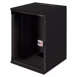 ROLINE 10-inch wall-mounted housing 9 U, 312x300 WxD black, Wall mounted rack, 10U, 20 kg, Key lock, Rack rails, 6.77 kg