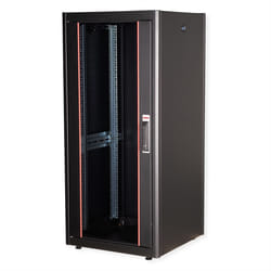 ROLINE 19-inch network cabinet Basic 26 U, 600x600 WxD glass door black