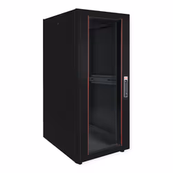 ROLINE 19-inch network cabinet Basic 32 U, 600x600 WxD glass door black, Freestanding rack, 32U, 600 kg, Rack rails, Adjustab ...