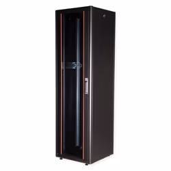 ROLINE 19-inch network cabinet Basic 42 U, 600x600 WxD glass door black, Freestanding rack, 42U, 600 kg, Rack rails, Adjustab ...