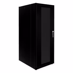 ROLINE 19-inch Server Cabinet Basic 42 U, 800x1000 WxD perforated black, Freestanding rack, 42U, 600 kg, Rack rails, Adjustab ...