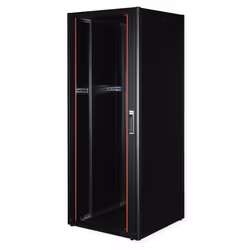 ROLINE 19-inch Network Cabinet Basic 42U, 800x800 WxD glass door black, Freestanding rack, 42U, 600 kg, Rack rails, Adjustabl ...