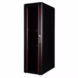 ROLINE 19-inch Network Cabinet Pro 42 U, 600x1000 WxD glass door black, Freestanding rack, 42U, 600 kg, Rack rails, Adjustabl ...