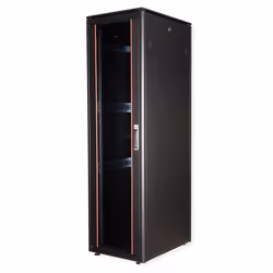 ROLINE 19-inch Network Cabinet Pro 42 U, 600x800 WxD Glass door black, Freestanding rack, 42U, 600 kg, Rack rails, Adjustable ...