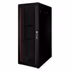 ROLINE 19-inch Network Cabinet Pro 42 U, 800x1200 WxD Glass door black, Freestanding rack, 42U, 600 kg, Rack rails, Adjustabl ...