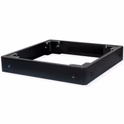 ROLINE Base for network cabinet, 600x600 WxD, black, Rack base, Black, Steel, 600 mm, 600 mm, 100 mm