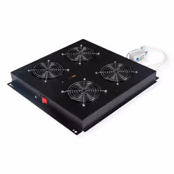 ROLINE 19-inch roof fan unit 4 fans, black, Cooling fan, Black, Steel, 4 fan(s), AC, Type F