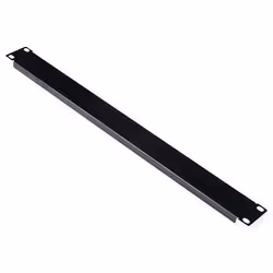 ROLINE 19-inch blanking panel 1U black, Blind panel, Black, Steel, 1U, 480 mm, 43 mm