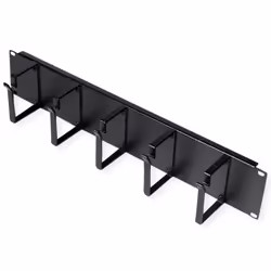 ROLINE 19-inch patch panel 2U grey, 85x60mm black, Cable duct, Black, Steel, 2U, 480 mm, 85 mm