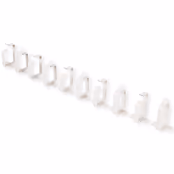 ROLINE Cable management bracket, 44x60mm grey 10 pieces, Cable bracket, Grey, Steel, 110 mm, 44 mm, 45 mm