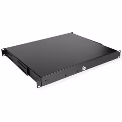 ROLINE 19-inch keyboard insert 1 U, 400 T lockable black, Keyboard tray, Black, Steel, 1U, 485 mm, 400 mm