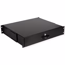 ROLINE 19-inch keyboard insert 2 U, 400 T lockable black, Keyboard tray, Black, Steel, 2U, 485 mm, 400 mm