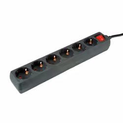 ROLINE 19.07.1074 power extension 1.5 m 6 AC outlet(s) Indoor Black
