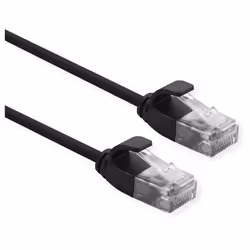 ROLINE 21.15.3952, 0.5 m, Cat6a, U/UTP (UTP), RJ-45, RJ-45, Black