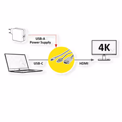 ROLINE 11045955 1 m USB Type-C HDMI + USB Black